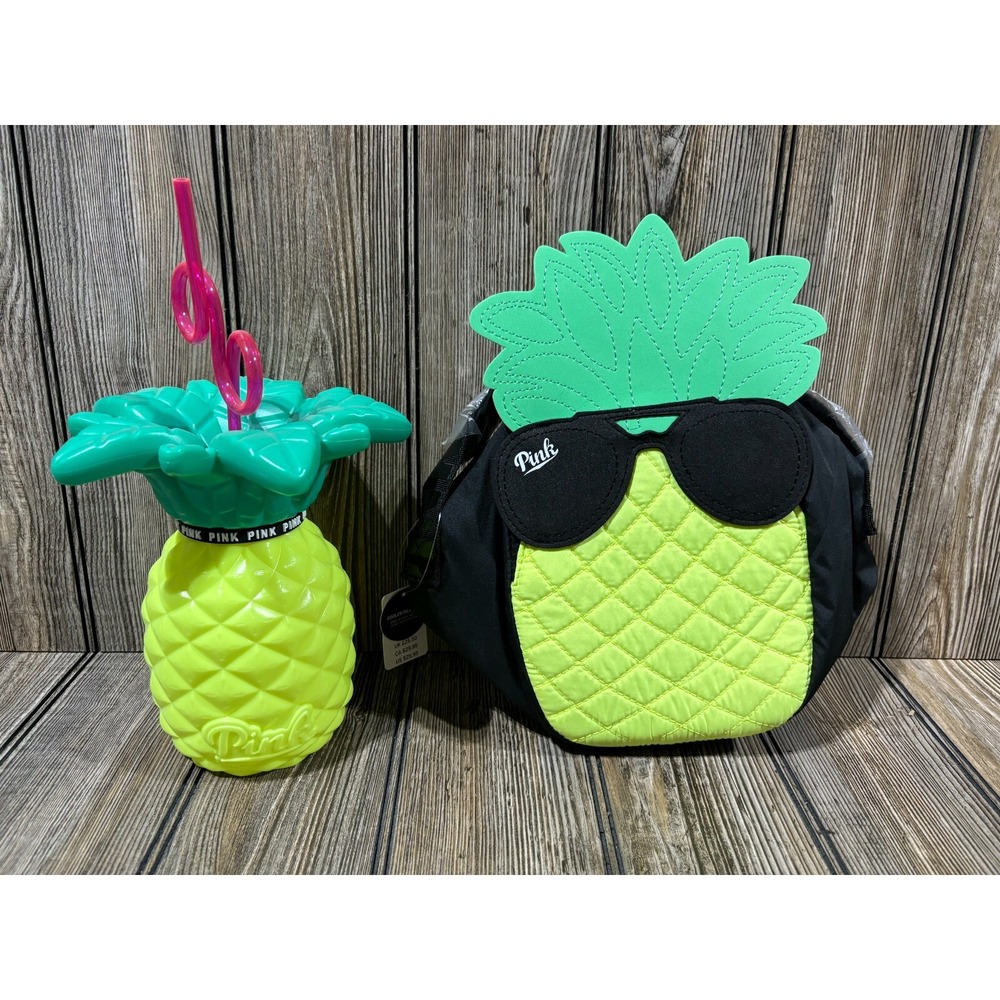 Victoria's Secret Pink Pineapple Cup and Crossbody Bag